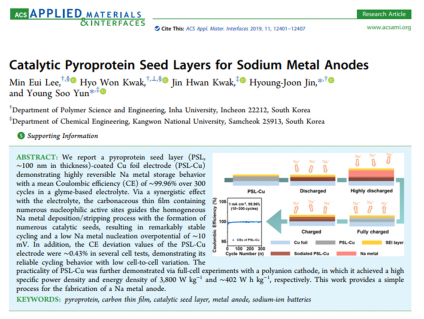 Catalytic Pyroprotein Seed Layers for Sodium Metal Anodes