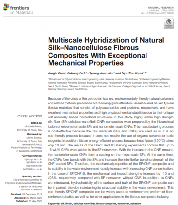 Multiscale Hybridization of Natural Silk–Nanocellulose Fibrous Composites With Exceptional Mechanical Properties