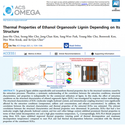 Thermal Properties of Ethanol Organosolv Lignin Depending on Its Structure